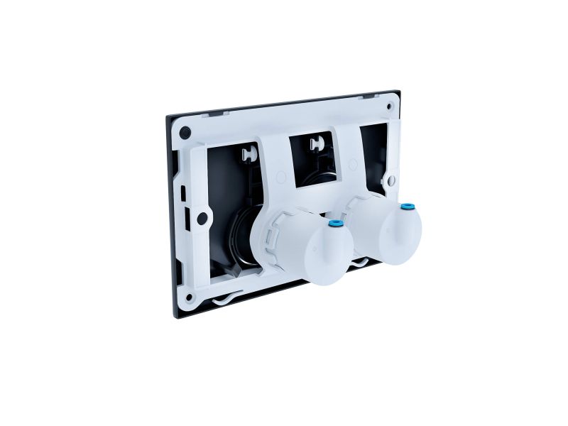 Кнопка смыва Aquatek Pneumo S PNS-0000004 оружейная сталь матовая