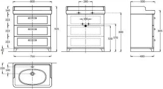 Тумба под раковину Kerama Marazzi Pompei PO.M.80.3\WHT 80 см белый Тумба под раковину Kerama Marazzi Pompei PO.M.80.3\WHT 80 см белый