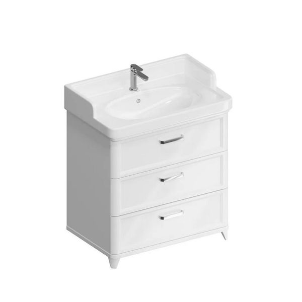 Тумба под раковину Kerama Marazzi Pompei PO.M.80.3\WHT 80 см белый Тумба под раковину Kerama Marazzi Pompei PO.M.80.3\WHT 80 см белый