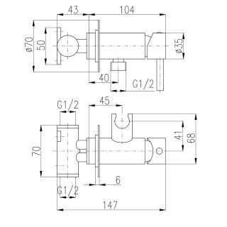 Гигиенический душ со смесителем Rav Slezak Seina SE843F хром Гигиенический душ со смесителем Rav Slezak Seina SE843F хром
