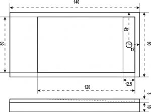 Поддон для душа Good Door Stella 140x90 с сифоном