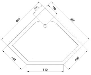 Душевой поддон Royal Bath 90x90см белый RB90TR