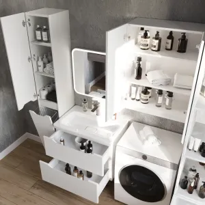 Тумба под раковину Style Line Марелла 70 Люкс Plus СС-00002407 белый матовый