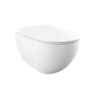 Подвесной унитаз с функцией биде Creavit Free FE322-00MB00E-0000 безободковый белый матовый