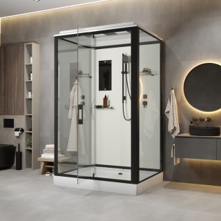 Душевая кабина Niagara Standart ST100/80/15Q/BL 100x80 см профиль чёрный стекло прозрачное