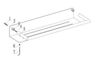 Полка ABBER Osten 316 AA1863BST сталь брашированная