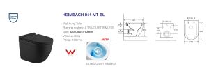 Унитаз подвесной Weltwasser WW HEIMBACH 041 MT-BL 10000009903 черный