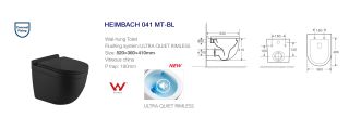 Унитаз подвесной Weltwasser WW HEIMBACH 041 MT-BL 10000009903 черный Унитаз подвесной Weltwasser WW HEIMBACH 041 MT-BL 10000009903 черный