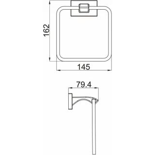 Полотенцедержатель Gappo G0704-9 оружейная сталь