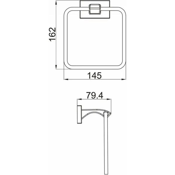Полотенцедержатель Gappo G0704-9 оружейная сталь