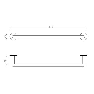 Полотенцедержатель ABBER Pol 316 AA1956BST брашированная сталь
