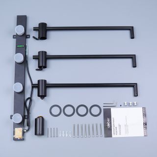 Полотенцесушитель электрический ABBER Charme AH4003MB 52x49 см чёрный матовый