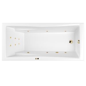 Гидромассажная ванна WHITECROSS Palace 0104.170075.100.LINE.GL 170x75 см Line золото