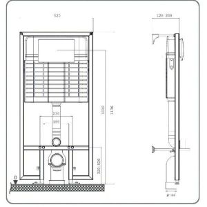 SET Инсталляция Sava Fix Slim+клавиша смыва SMART черный матовый