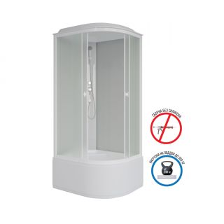 Душевая кабина Niagara Promo P90/70/40L/MT 90x70 см профиль белый стекло матовое