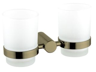 Стакан для ванной комнаты Haiba HB8408-4 двойной бронза Стакан для ванной комнаты Haiba HB8408-4 двойной бронза