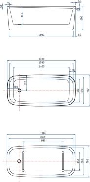 Акриловая ванна Allen Brau Infinity 2.21003.21/CGM 170x78 см