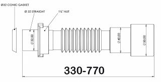 Гофрированное соединение Bettoserb 125383 для сифона 32-40/50мм Гофрированное соединение Bettoserb 125383 для сифона 32-40/50мм