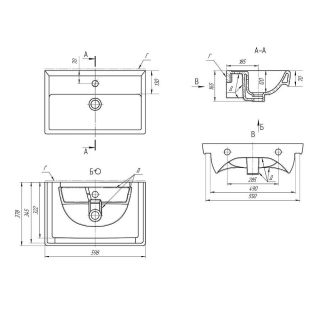Раковина Dreja Mini 641785 60 см