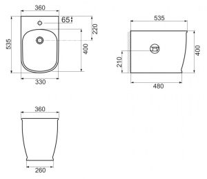 Биде напольное BelBagno Prado BB10150B