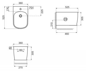 Биде подвесное BelBagno Prado BB10150BH