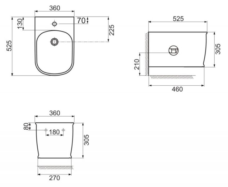 Биде подвесное BelBagno Prado BB10150BH