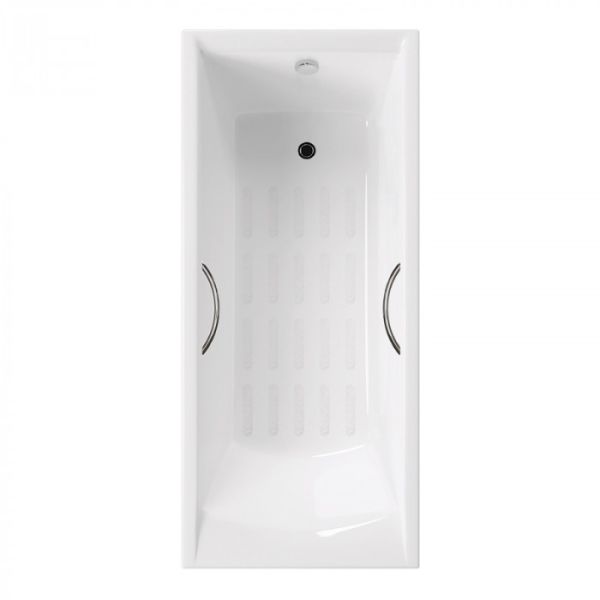 Ванна чугунная Delice Prestige DLR230601R-AS 180х75 с отверстиями под ручки и антискользящим покрытием