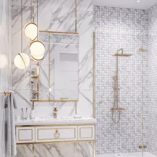 Керамогранит Absolut Gres PRO 1061G White Statuario 60x60см полированный