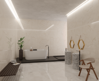 Керамогранит Absolut Gres PRO 1207G Andrea Crema 60x60см полированный