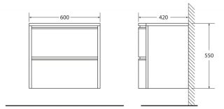 Тумба под раковину BelBagno подвесная 60x55см Menta Opaco Prospero BB600DVC-PAT/MO