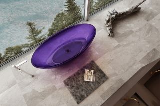 Прозрачная ванна ABBER Kristall AT9702Amethyst из полиэфирной смолы 180x85см фиолетовый Прозрачная ванна ABBER Kristall AT9702Amethyst из полиэфирной смолы 180x85см фиолетовый