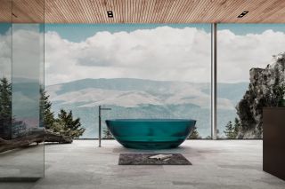 Прозрачная ванна ABBER Kristall AT9702Aquamarin из полиэфирной смолы 180x85см бирюзовый Прозрачная ванна ABBER Kristall AT9702Aquamarin из полиэфирной смолы 180x85см бирюзовый