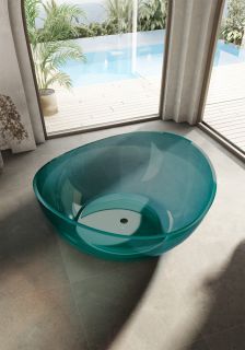 Прозрачная ванна ABBER Kristall AT9705Aquamarin из полиэфирной смолы 150см бирюзовый Прозрачная ванна ABBER Kristall AT9705Aquamarin из полиэфирной смолы 150см бирюзовый