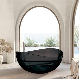 Прозрачная ванна ABBER Kristall AT9705Onyx 150x150 см чёрный