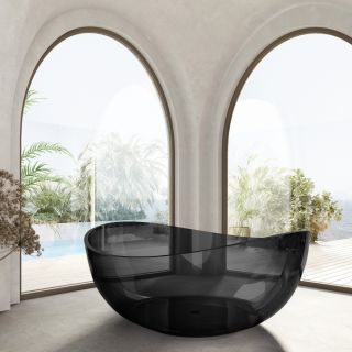 Прозрачная ванна ABBER Kristall AT9705Onyx 150x150 см чёрный