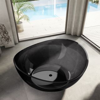 Прозрачная ванна ABBER Kristall AT9705Onyx 150x150 см чёрный