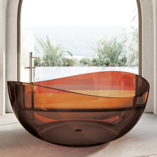 Прозрачная ванна ABBER Kristall AT9705Opal 150x150 см коричневый
