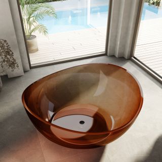 Прозрачная ванна ABBER Kristall AT9705Opal 150x150 см коричневый
