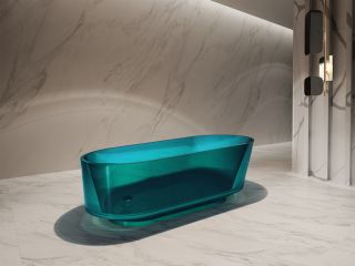 Прозрачная ванна ABBER Kristall AT9706Aquamarin из полиэфирной смолы 170x80см бирюзовый Прозрачная ванна ABBER Kristall AT9706Aquamarin из полиэфирной смолы 170x80см бирюзовый