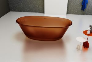 Прозрачная ванна ABBER Kristall AT9707Opal из полиэфирной смолы 170x75см коричневый