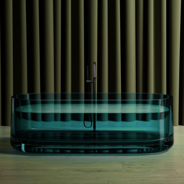 Прозрачная ванна ABBER Kristall AT9708Aquamarin из полиэфирной смолы 170x75см бирюзовый Прозрачная ванна ABBER Kristall AT9708Aquamarin из полиэфирной смолы 170x75см бирюзовый