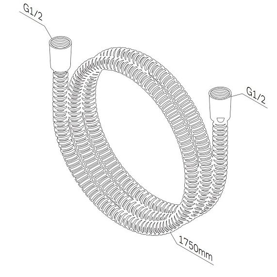 Шланг для душа 175 AM.PM F0417D00 хром