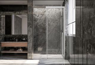 Душевая дверь Veconi Premium Trento PTD-30CH, 1500х2000, хром, стекло прозрачное