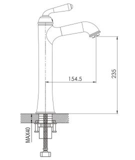 Смеситель для раковины Rose R0211Q бронза Смеситель для раковины Rose R0211Q бронза