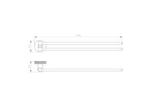 Вешалка для полотенец Wonzon & Woghand Majestic WW-9231 чёрный/золото