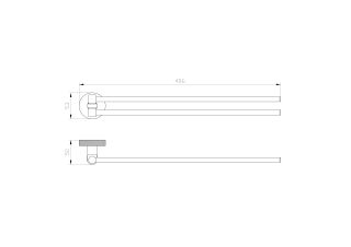 Вешалка для полотенец Wonzon & Woghand Majestic WW-9231 чёрный/золото