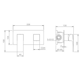Смеситель для душа Raglo R01.273.09 графит