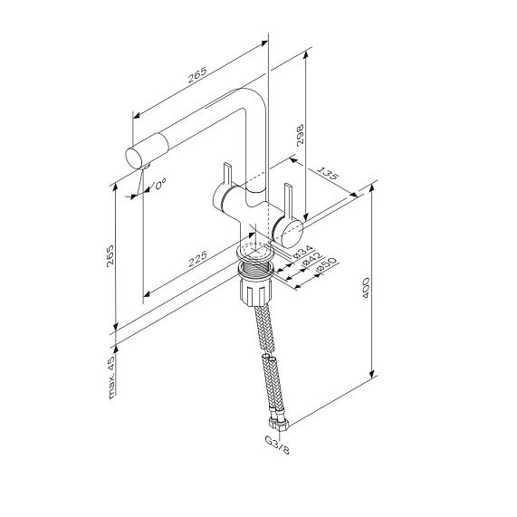 Смеситель для кухни Am.Pm Func F8F05722 черный