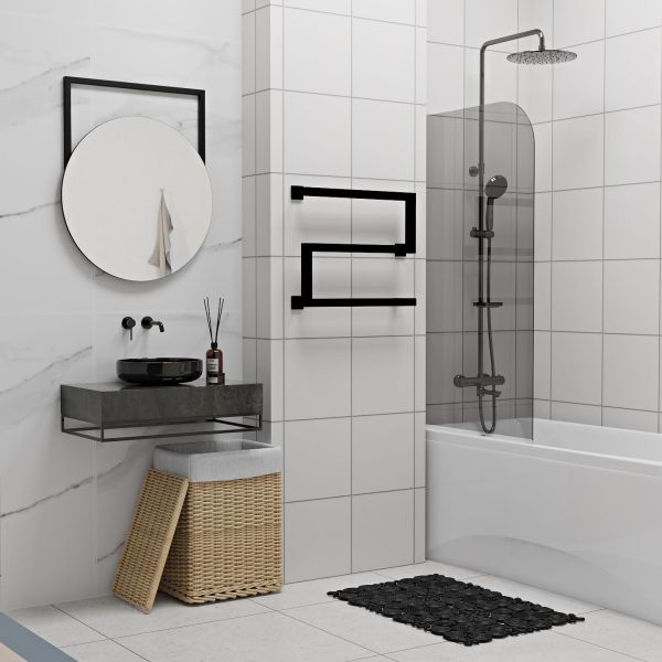 Полотенцесушитель электрический Indigo Sparta DGS40-50BRRt 40x50 см чёрный муар
