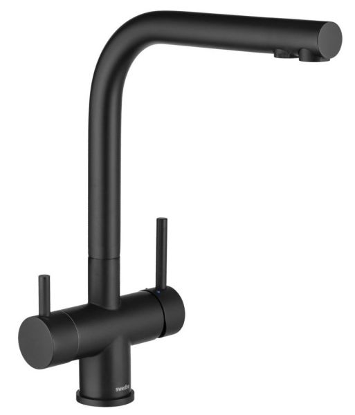 Смеситель для кухни Swedbe Selene Plus 8144B с каналом для подключения фильтра чёрный